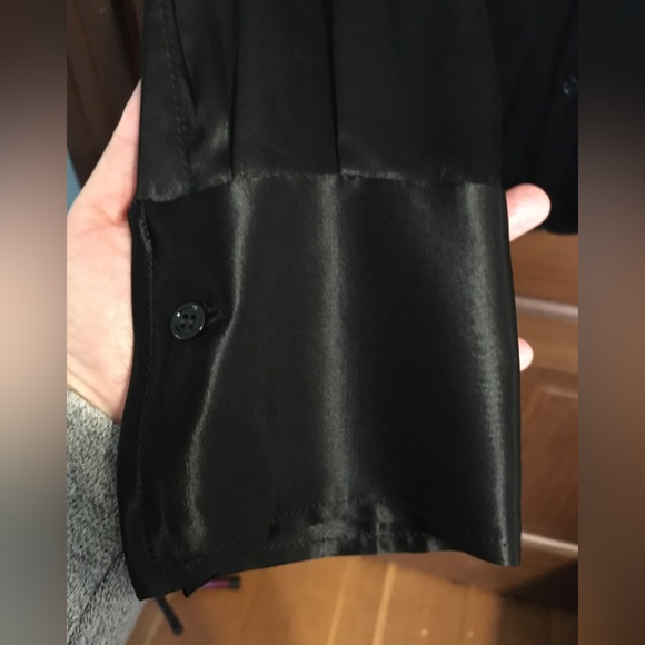 Zara Black satin-like Shirt, Blouse - size L - Picture 4 of 5